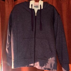 Eddie Bauer Womens Purple Sherpa Hoodie Sweater